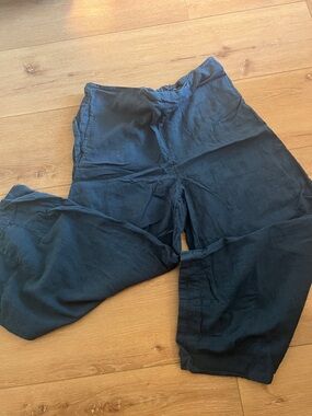 Free People Relaxed Blue Linen Blend Pants